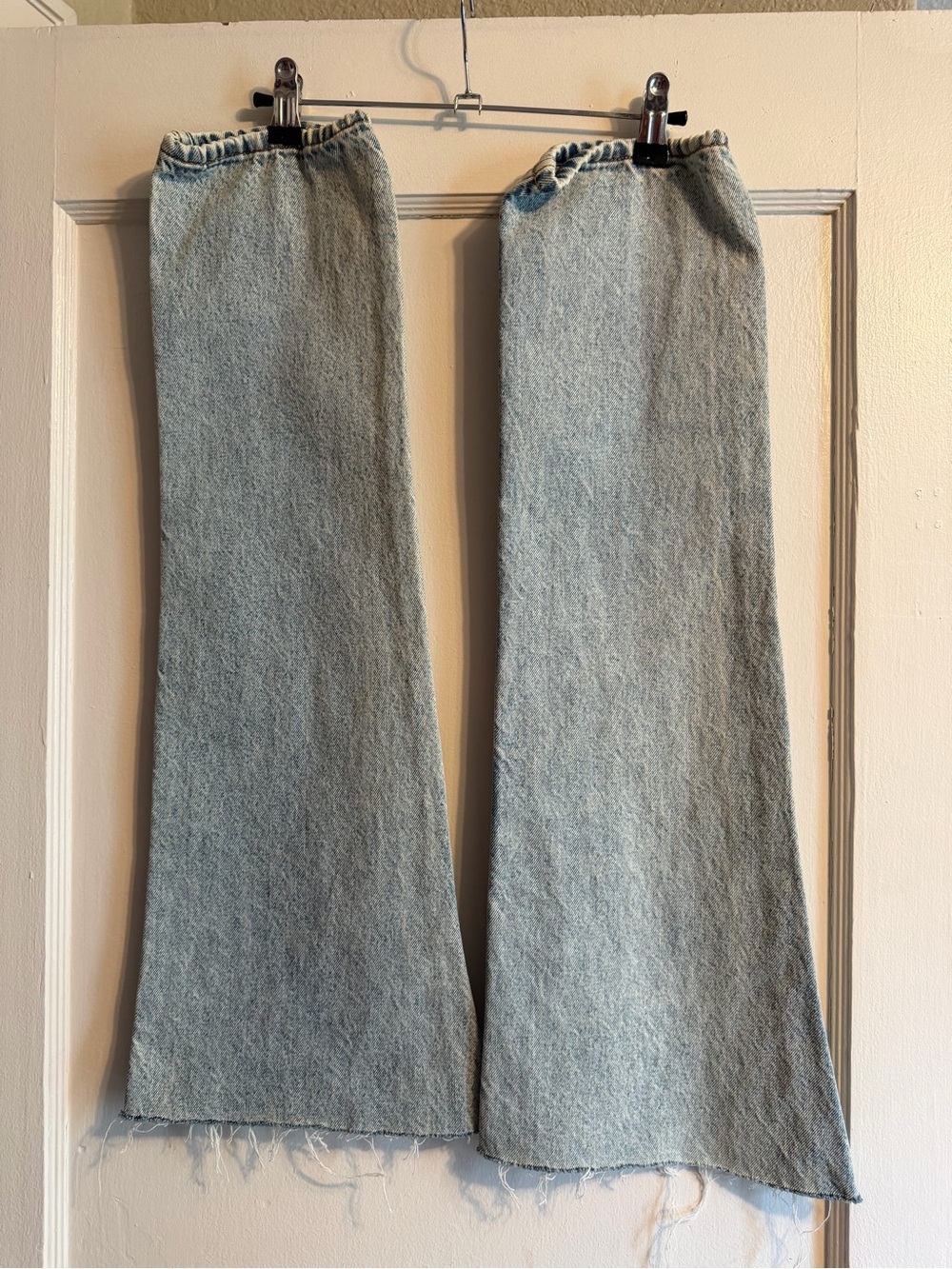 Revice NWT The Showtime Leg Warmers Light Wash Denim Flared